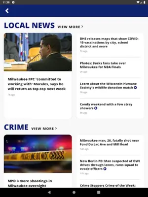 CBS 58 android App screenshot 2